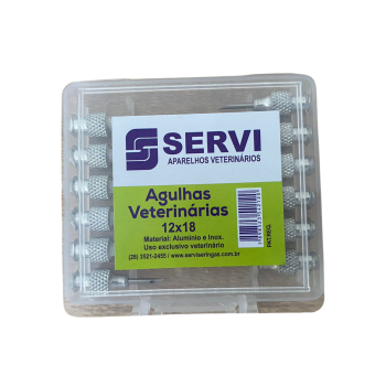 AGULHA VETERINÁRIA INOX 12X18 C/12 UNI